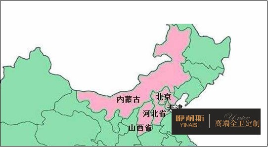 華北地區(qū)城市坐標圖